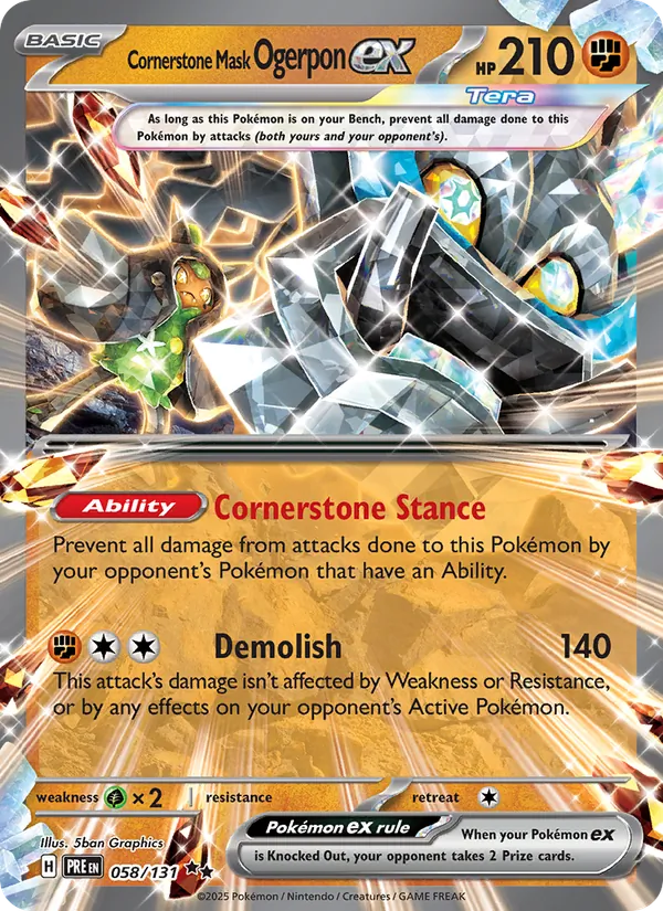 Cornerstone Mask Ogerpon ex Prismatic Evolutions 058/131