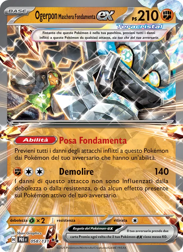 Ogerpon Maschera Fondamenta-ex Evoluzioni Prismatiche 058/131