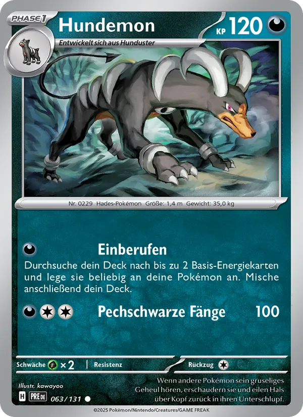 Hundemon Prismatische Entwicklungen 063/131