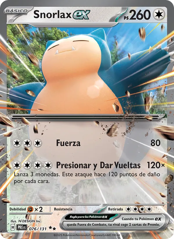 Snorlax ex Evoluciones Prismáticas 076/131