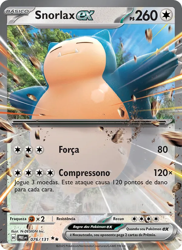 Snorlax ex Evoluções Prismáticas 076/131