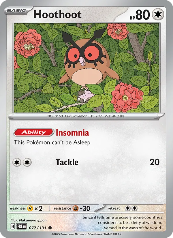 Hoothoot Prismatic Evolutions 077/131