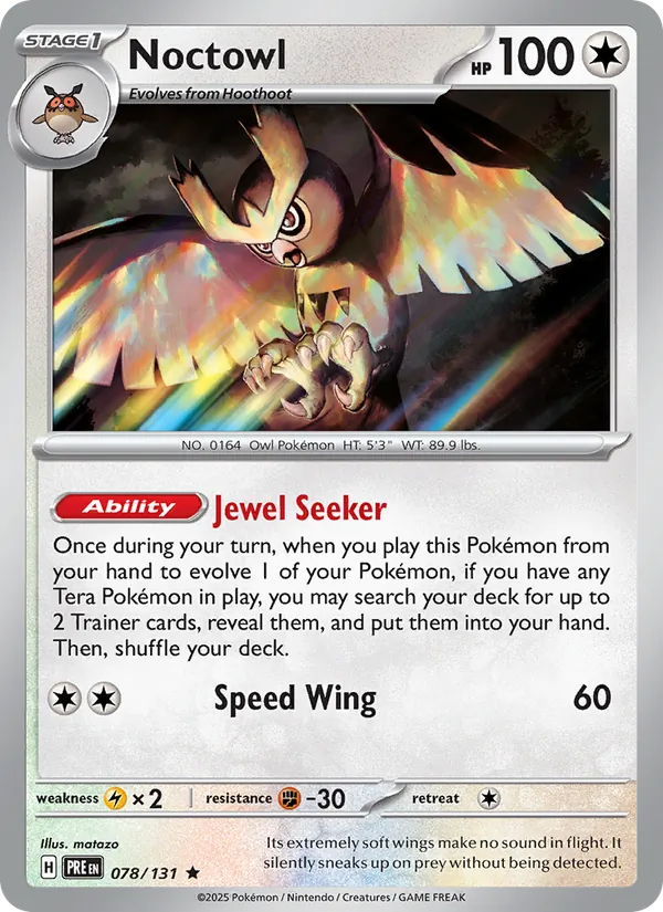 Noctowl Prismatic Evolutions 078/131