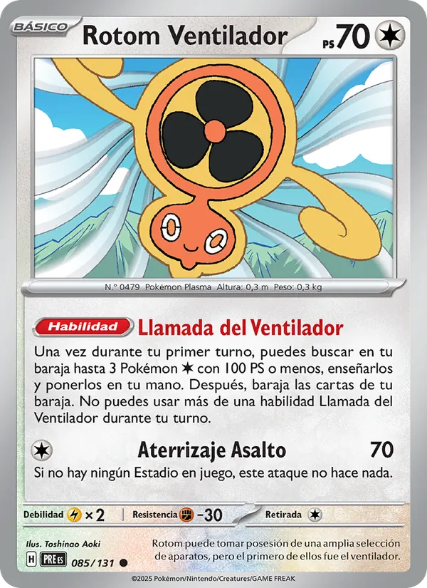 Rotom Ventilador Evoluciones Prismáticas 085/131