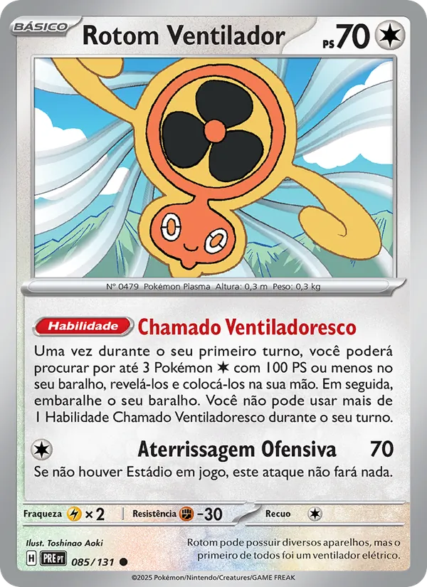 Rotom Ventilador Evoluções Prismáticas 085/131