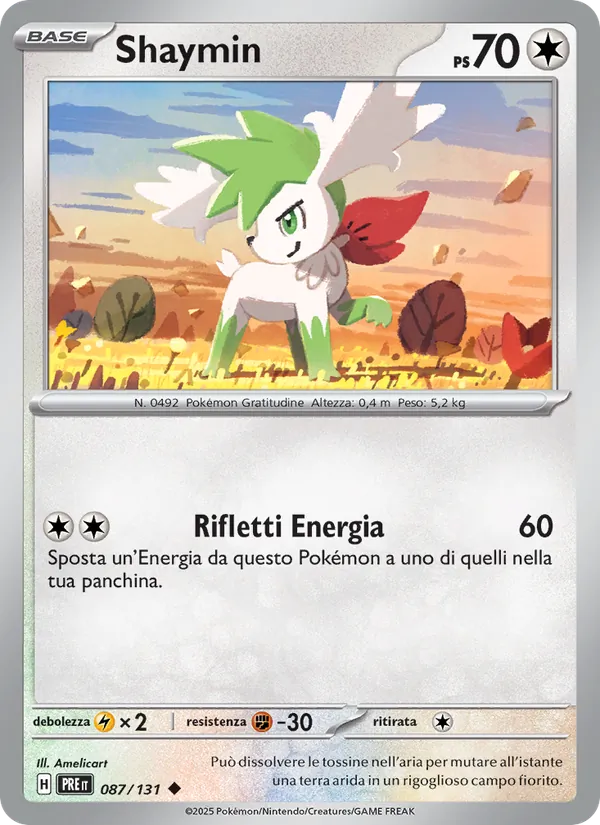 Shaymin Evoluzioni Prismatiche 087/131