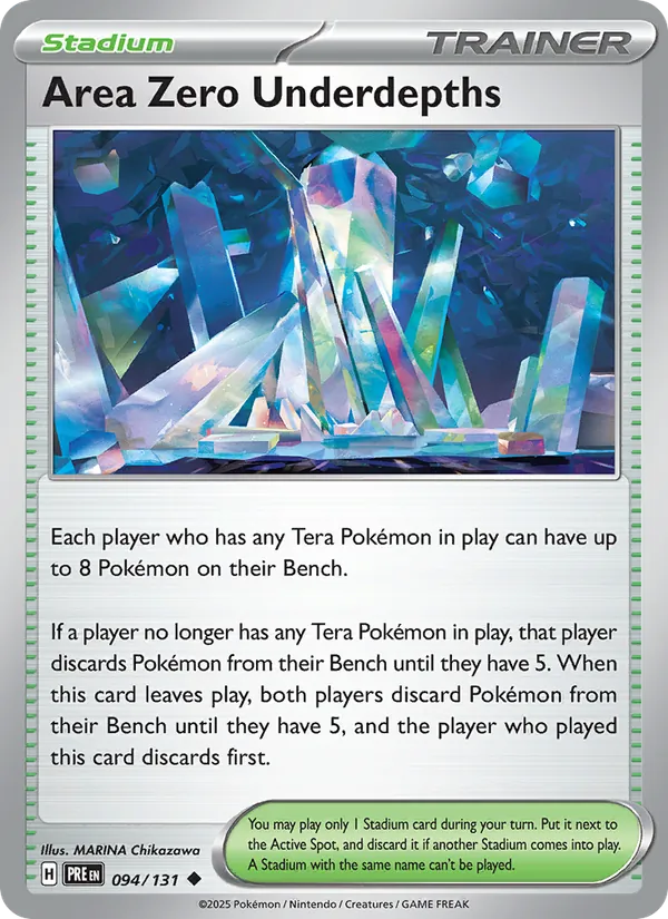 Area Zero Underdepths Prismatic Evolutions 094/131
