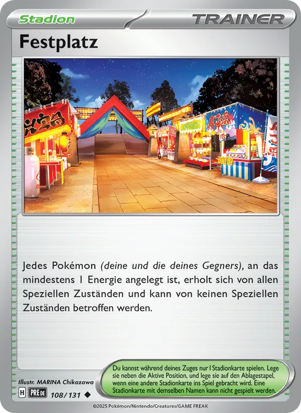 Festplatz Prismatische Entwicklungen 108/131