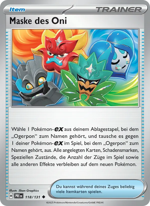 Maske des Oni Prismatische Entwicklungen 118/131