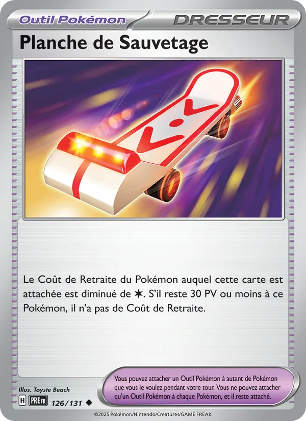 Planche de Sauvetage Évolutions Prismatiques 126/131