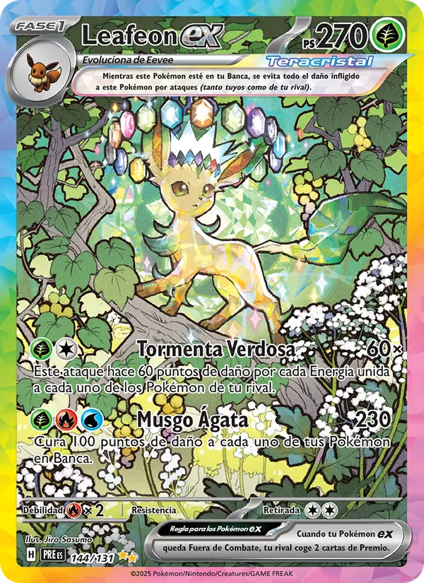 Leafeon ex Evoluciones Prismáticas 144/131