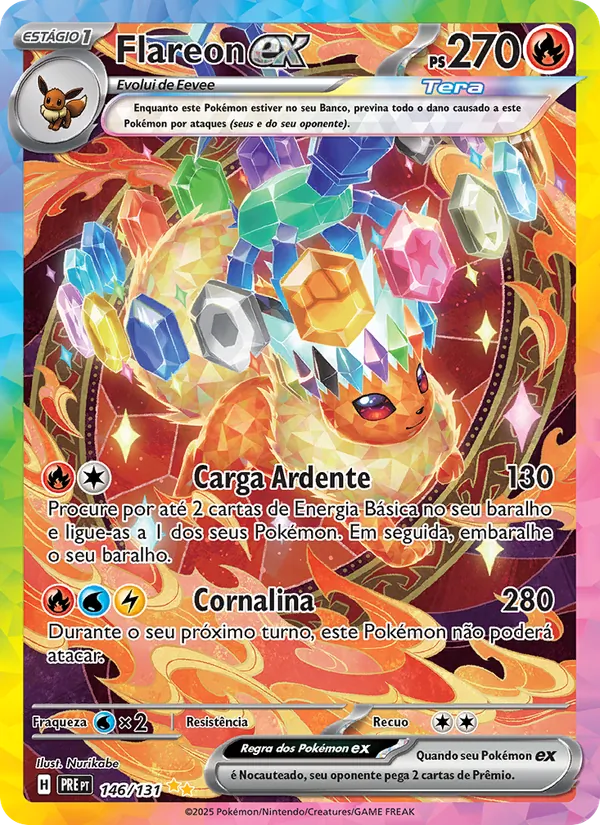 Flareon ex Evoluções Prismáticas 146/131