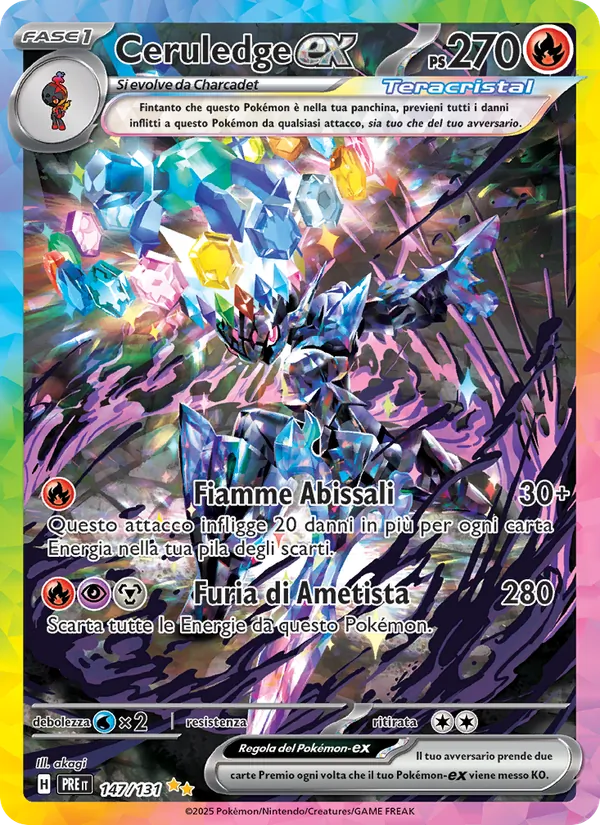 Ceruledge-ex Evoluzioni Prismatiche 147/131