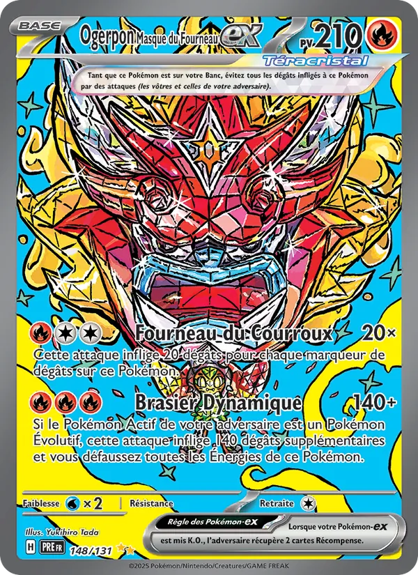 Ogerpon Masque du Fourneau-ex Évolutions Prismatiques 148/131
