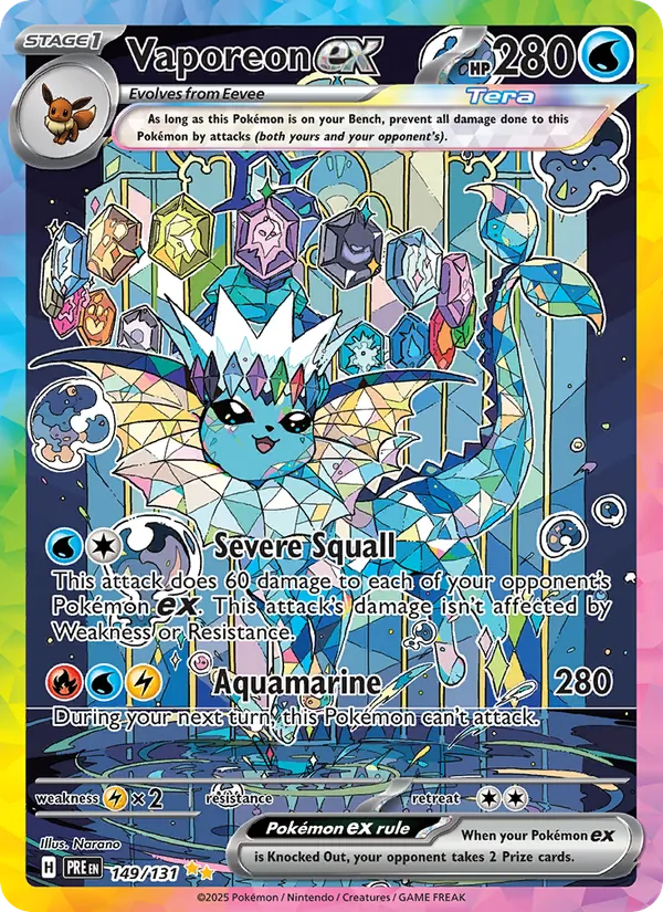 Vaporeon ex Prismatic Evolutions 149/131