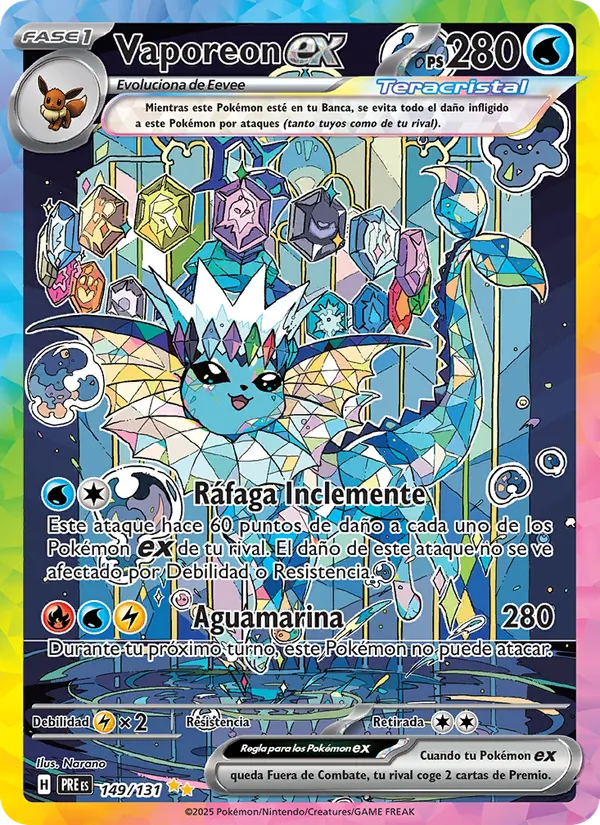 Vaporeon ex Evoluciones Prismáticas 149/131