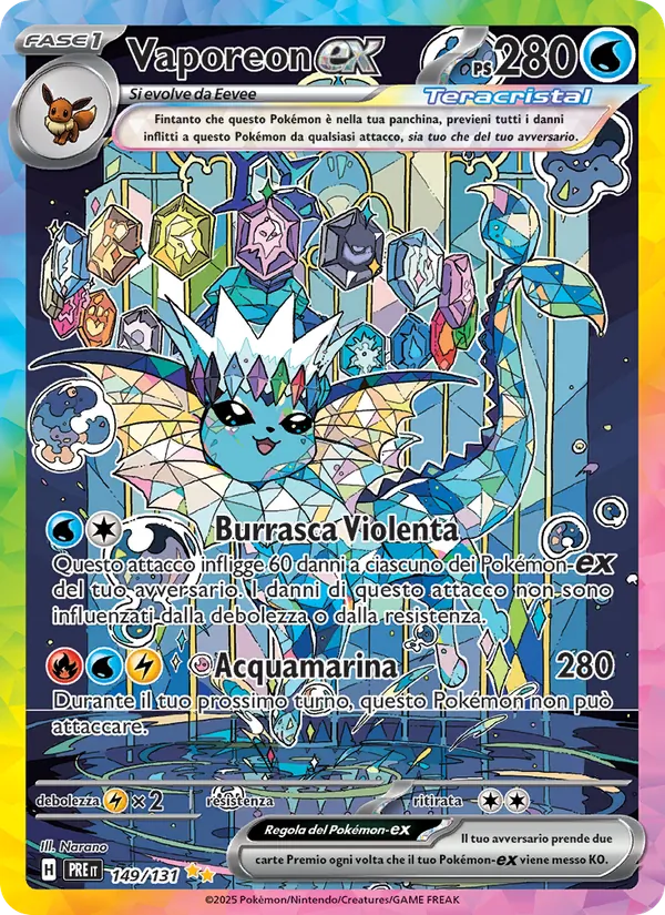 Vaporeon-ex Evoluzioni Prismatiche 149/131