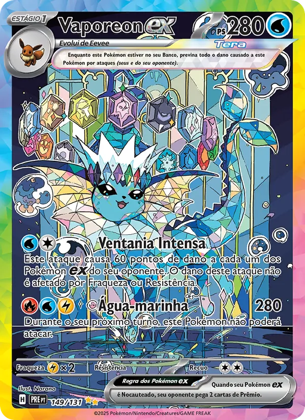 Vaporeon ex Evoluções Prismáticas 149/131