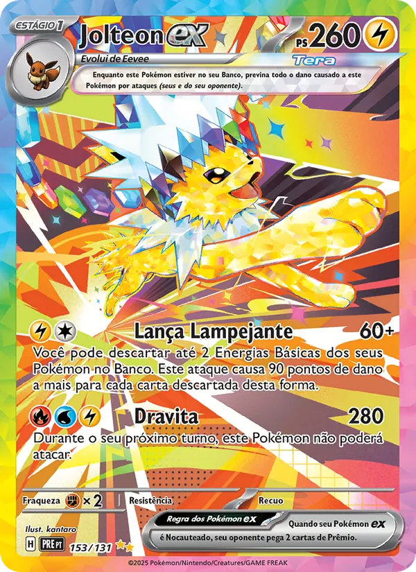 Jolteon ex Evoluções Prismáticas 153/131