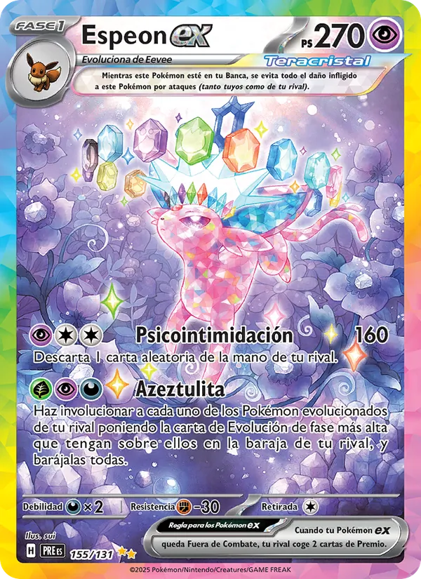 Espeon ex Evoluciones Prismáticas 155/131