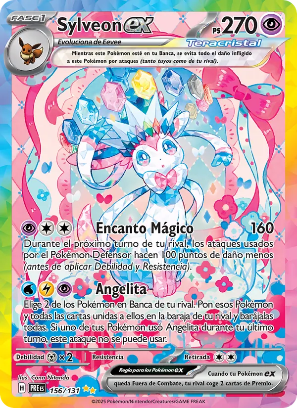 Sylveon ex Evoluciones Prismáticas 156/131