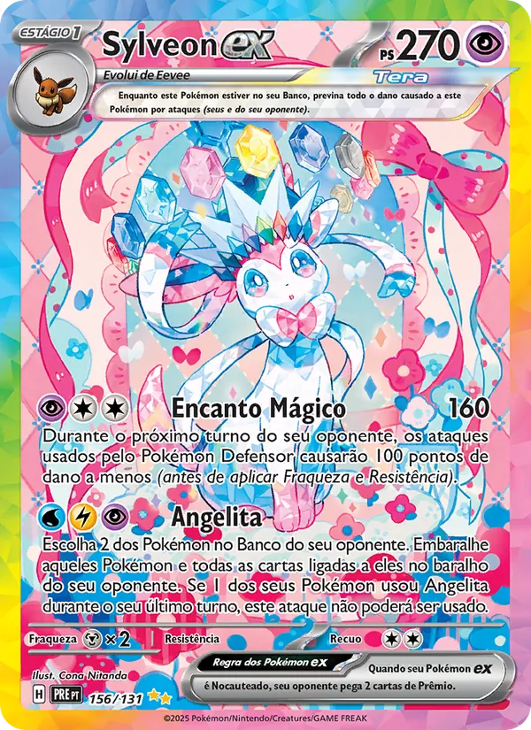 Sylveon ex Evoluções Prismáticas 156/131