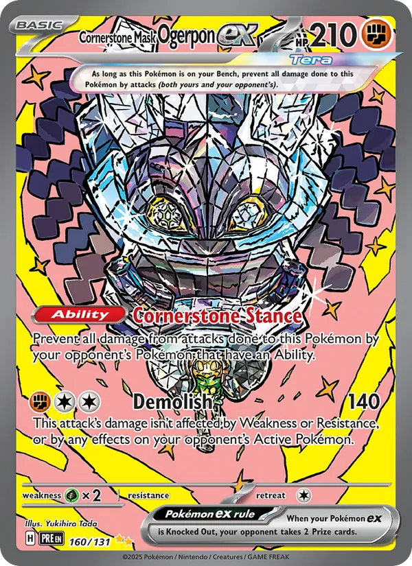 Cornerstone Mask Ogerpon ex Prismatic Evolutions 160/131