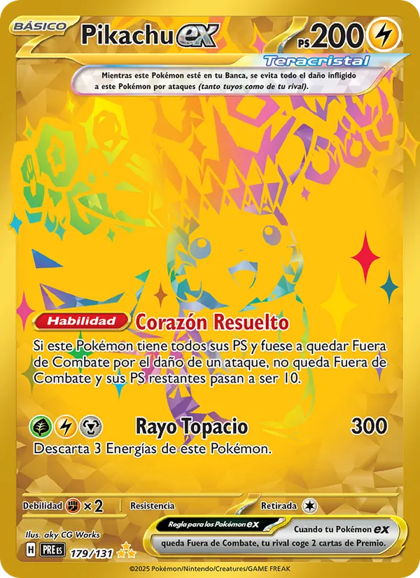 Pikachu ex Evoluciones Prismáticas 179/131