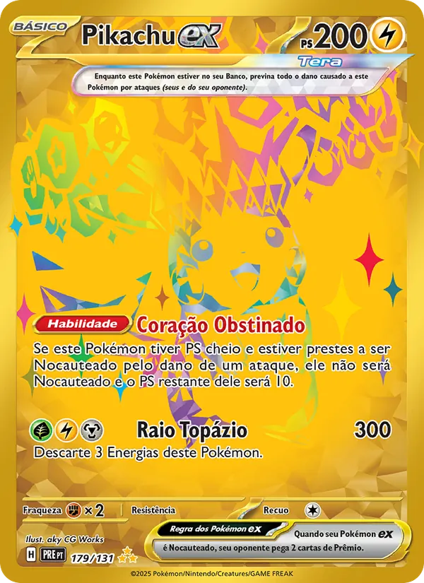 Pikachu ex Evoluções Prismáticas 179/131