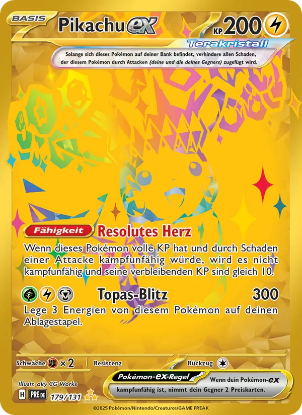 Pikachu-ex Prismatische Entwicklungen 179/131