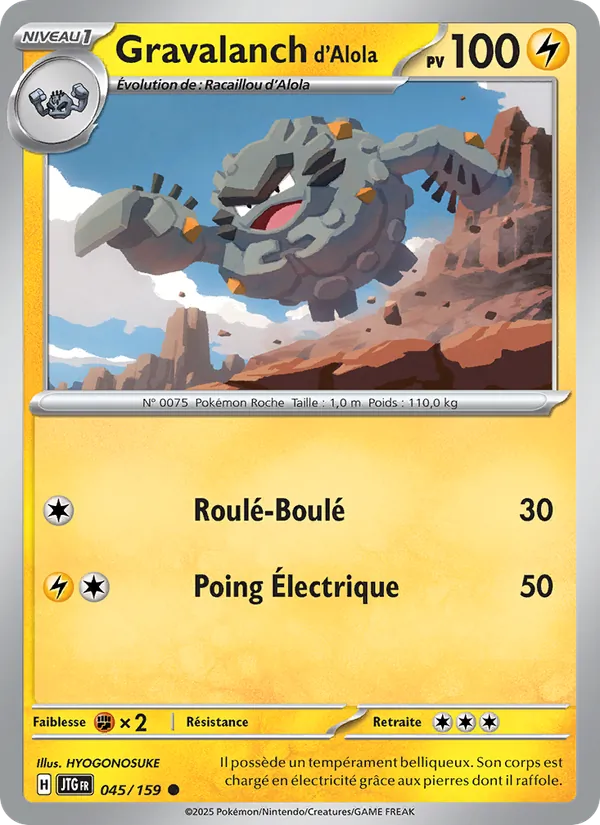 Gravalanch d'Alola Aventures Ensemble 045/159