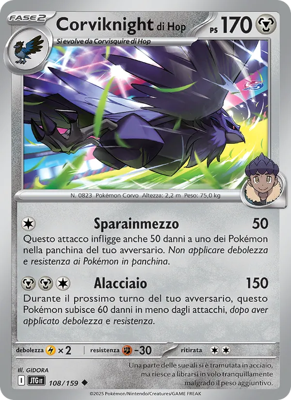 Corviknight di Hop Avventure Insieme 108/159