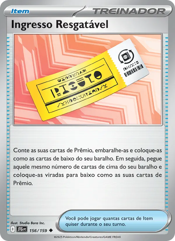 Ingresso Resgatável Amigos de Jornada 156/159