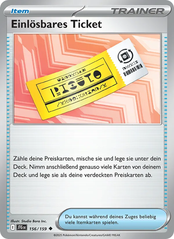 Einlösbares Ticket Reisegefährten 156/159