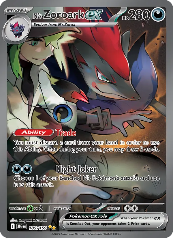 N's Zoroark ex Journey Together 185/159