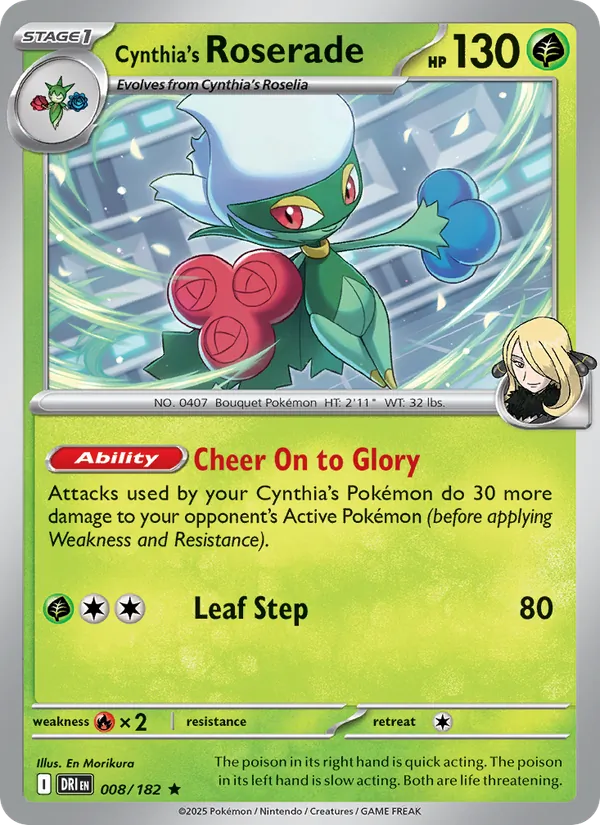 Cynthia's Roserade Destined Rivals 008/182