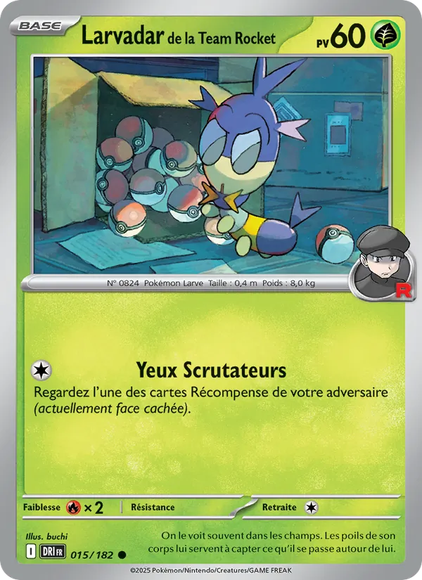 Larvadar de la Team Rocket Rivalités Destinées 015/182