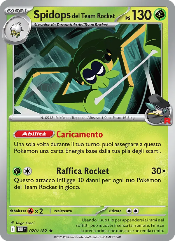 Spidops del Team Rocket Rivali Predestinati 020/182