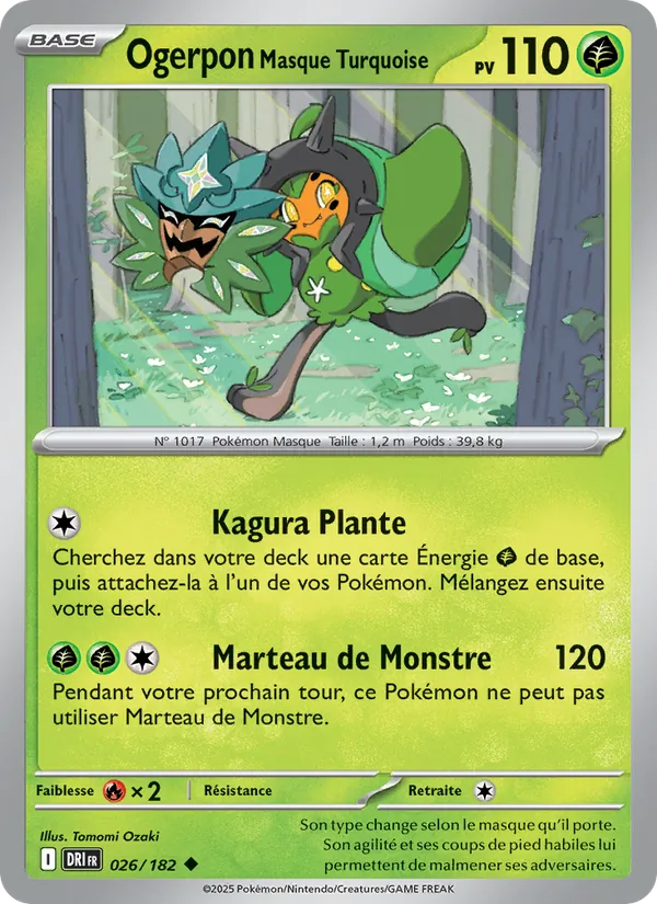 Ogerpon Masque Turquoise Rivalités Destinées 026/182