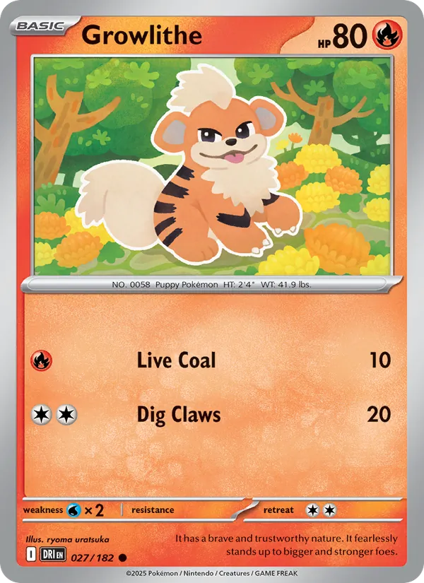Growlithe Destined Rivals 027/182