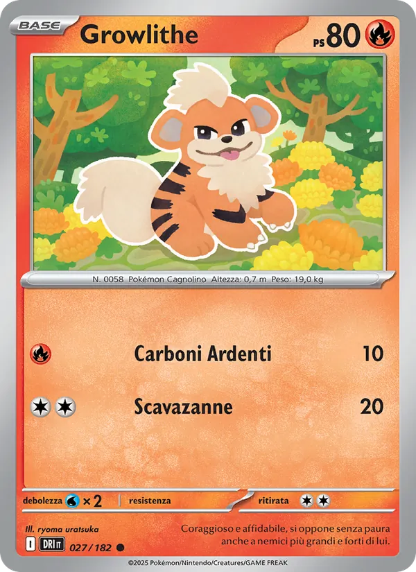 Growlithe Rivali Predestinati 027/182