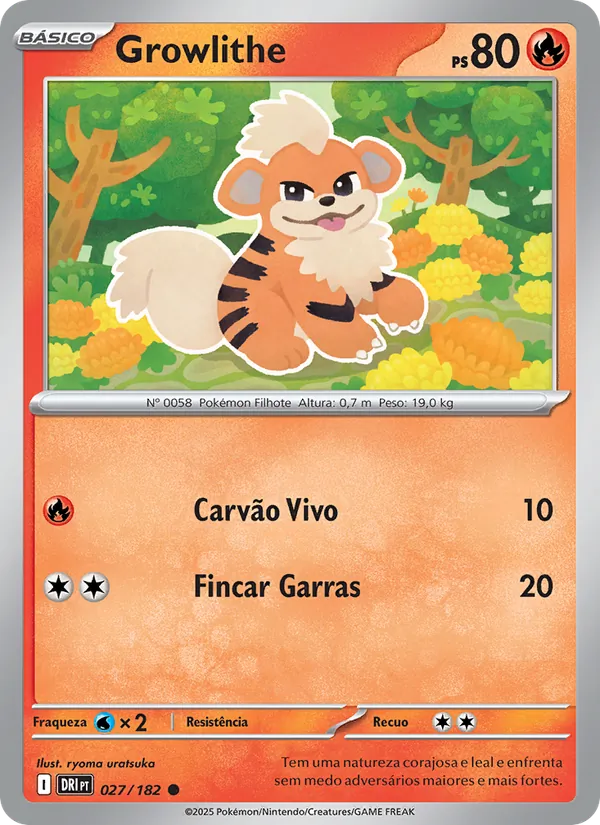 Growlithe Rivais Predestinados 027/182