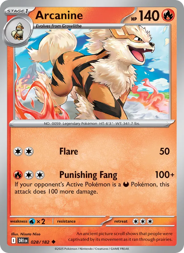 Arcanine Destined Rivals 028/182