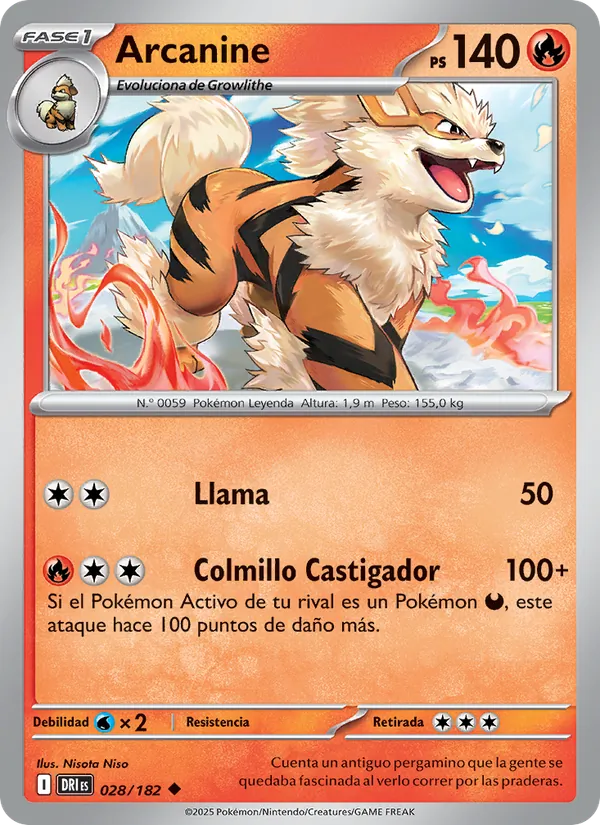 Arcanine Rivales Predestinados 028/182