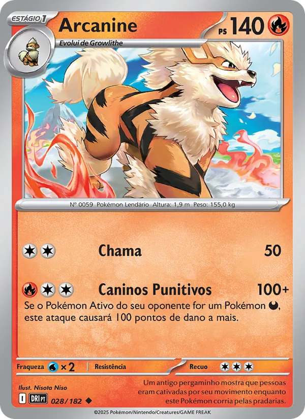 Arcanine Rivais Predestinados 028/182