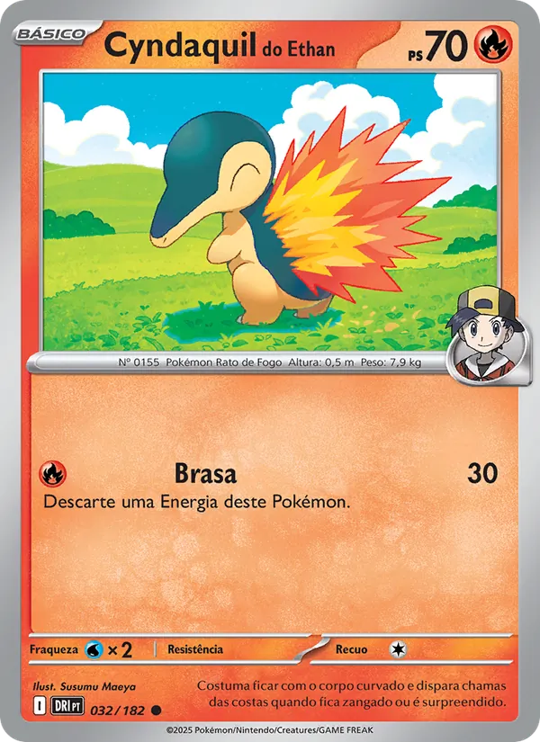 Cyndaquil do Ethan Rivais Predestinados 032/182