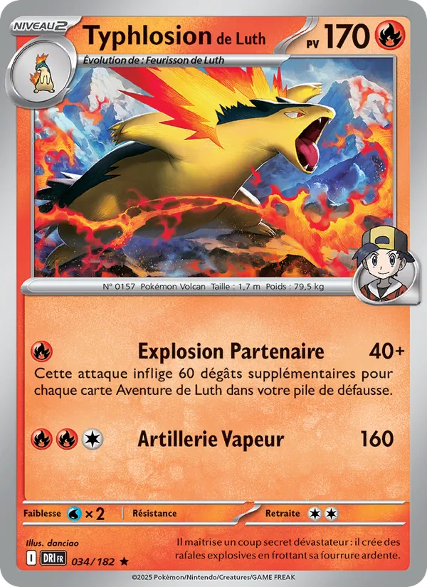 Typhlosion de Luth Rivalités Destinées 034/182