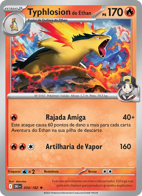 Typhlosion do Ethan Rivais Predestinados 034/182