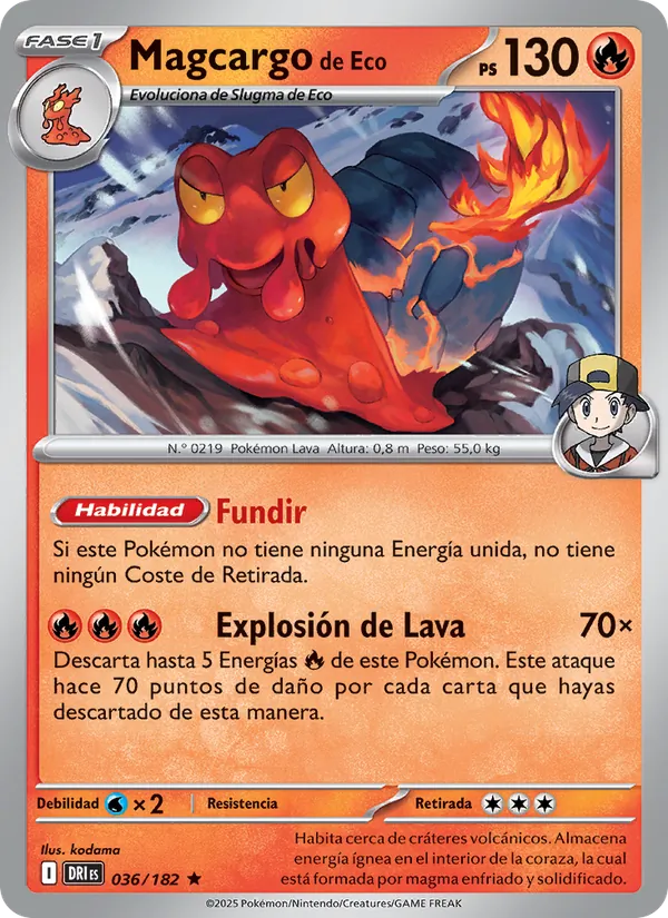 Magcargo de Eco Rivales Predestinados 036/182
