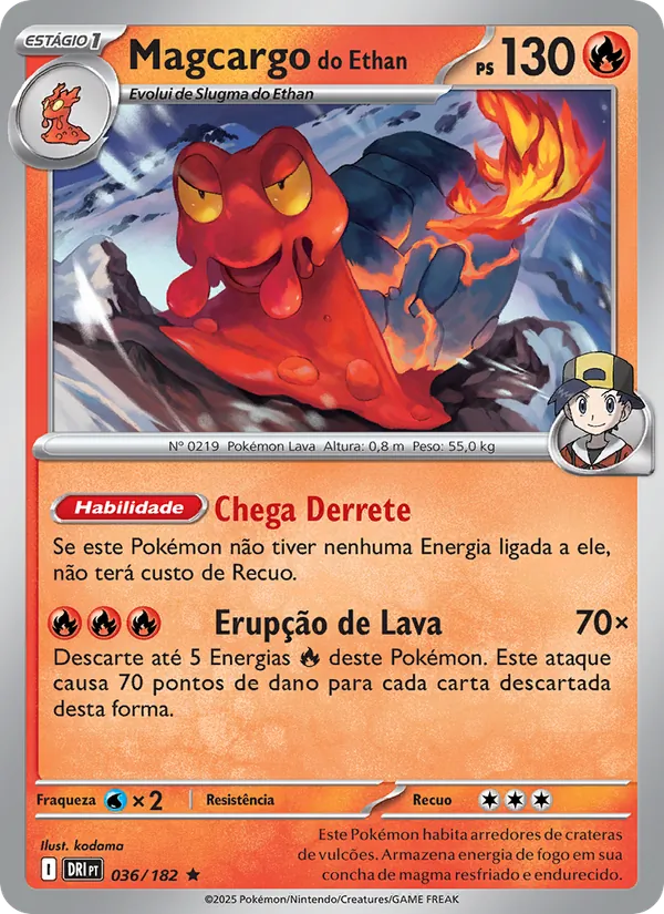 Magcargo do Ethan Rivais Predestinados 036/182